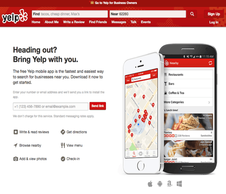 Yelp Website